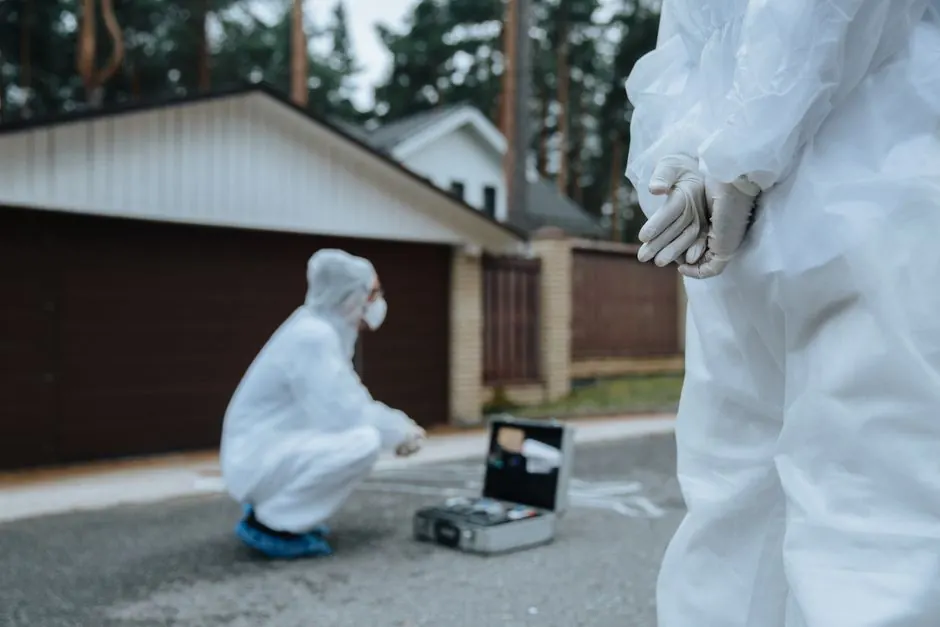 Technician feeding a drain camera inspection cable into a cleanout at a Cedar Park, Texas home.